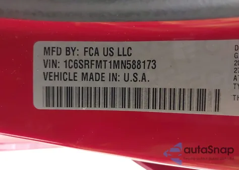 2021 Ram 1500 Big Horn 4X4 6'4 Box from USA, damaged, VIN 1C6SRFMT1MN588173